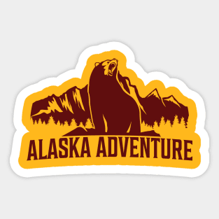 Alaska adventure design Sticker